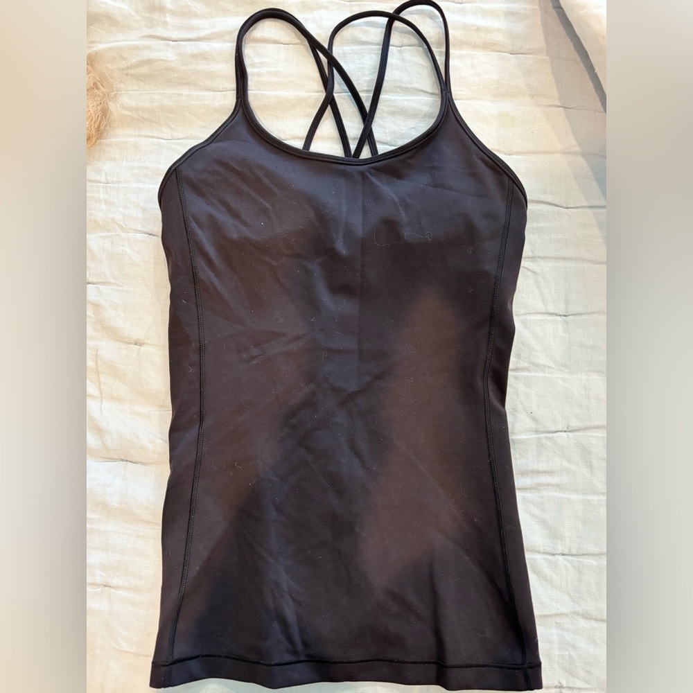 Lululemon black Criss cross strapped tank
